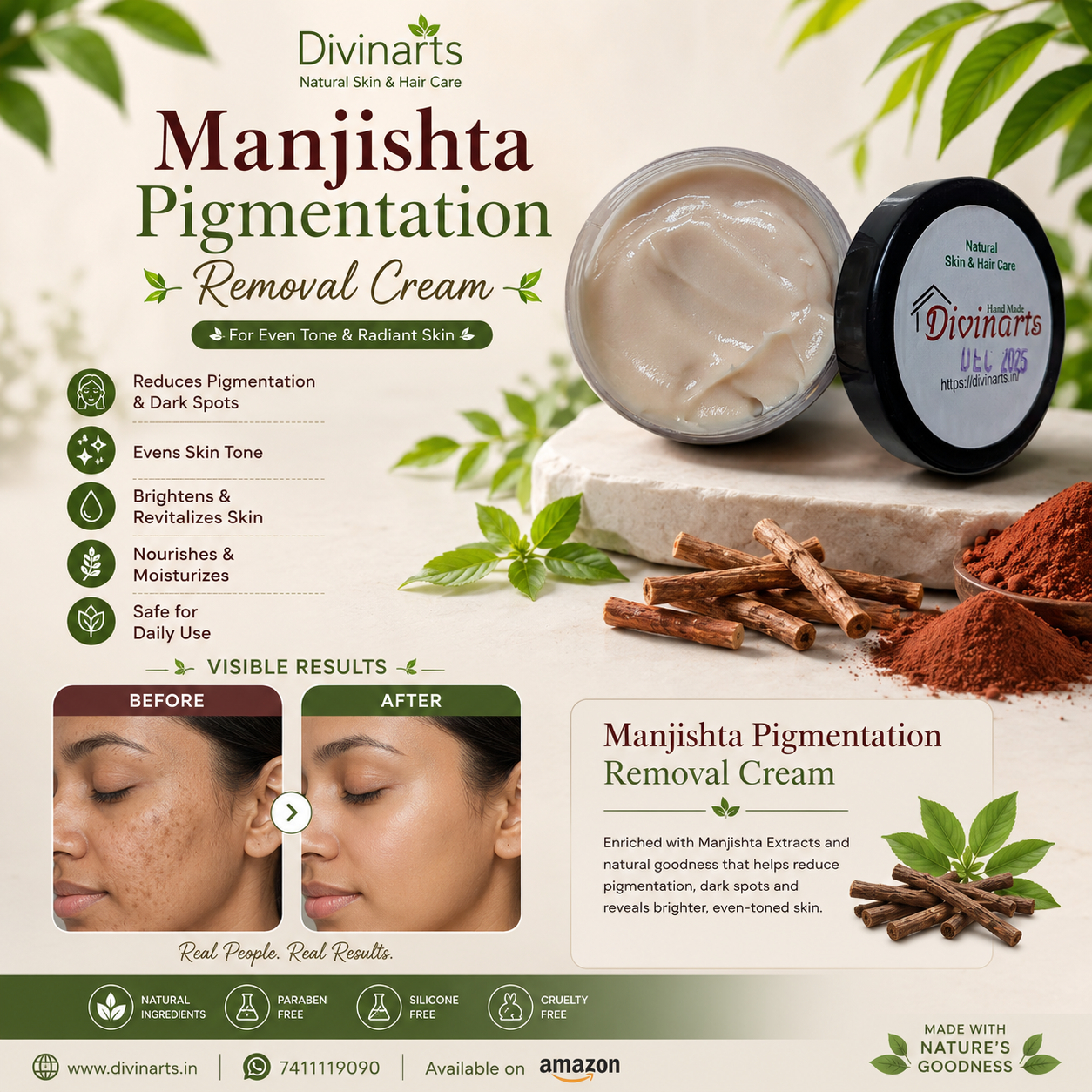 Manjishta Pigmentation Removal Cream 45gm